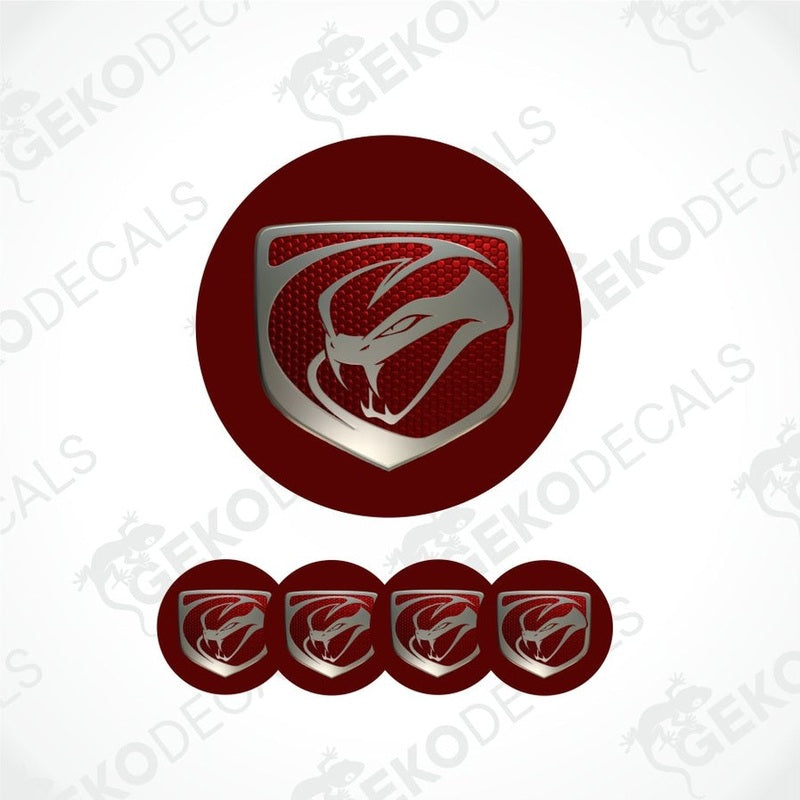 Red and silver logo with a dragon design on a white background