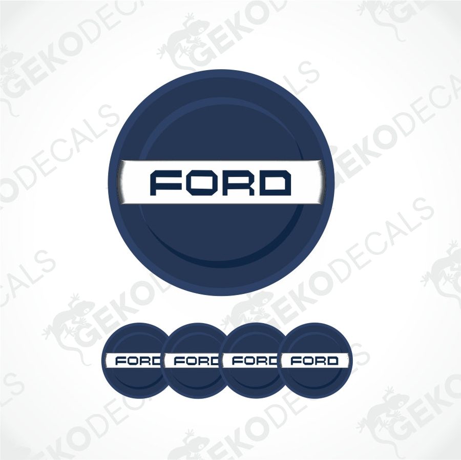 Ford logo decal set on a white background with 'GECKODECALS' watermark.