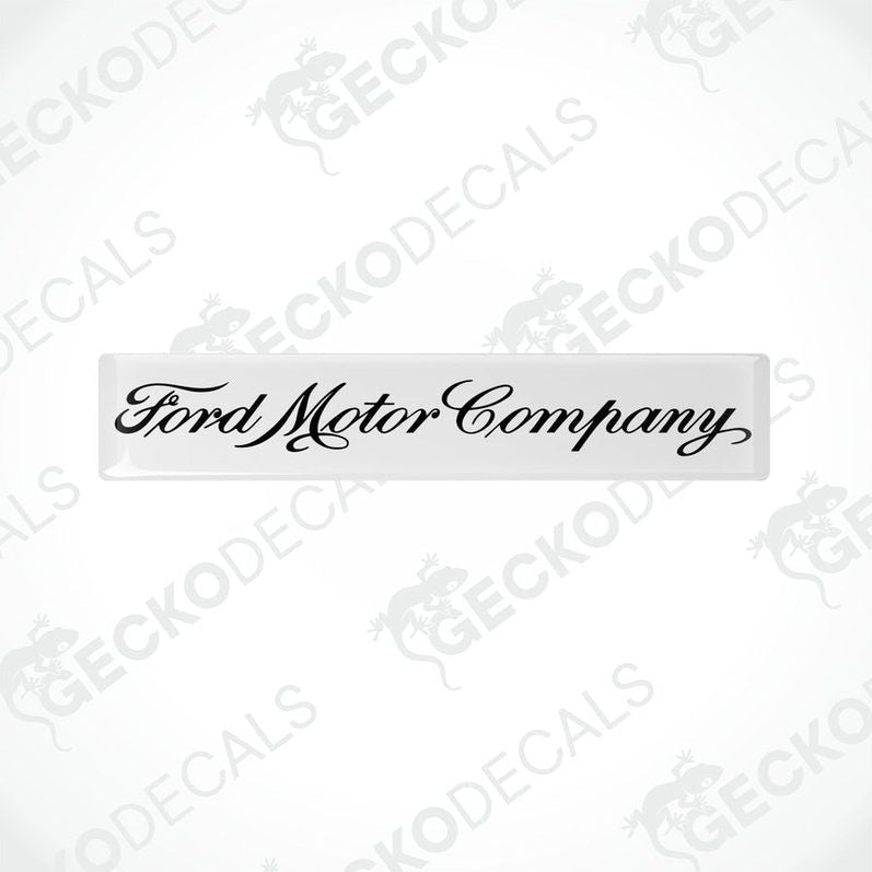 White vinyl decals with the Ford Motor Company logo in black.