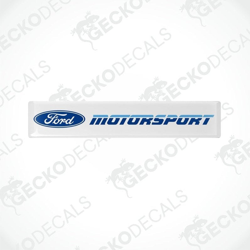 White vinyl decals with the Ford Motorsport logo in blue.