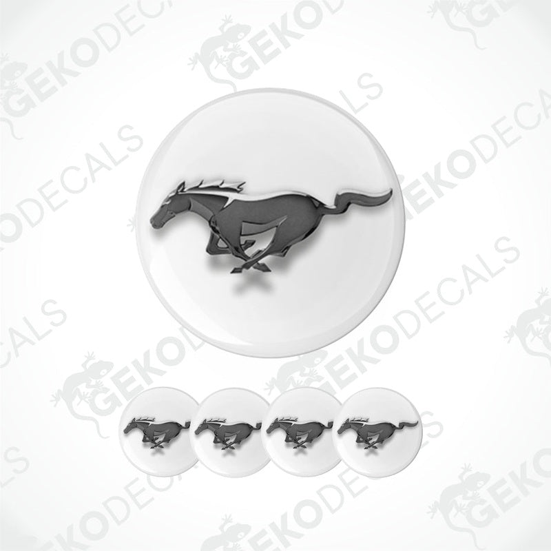 Set of horse decals with a white background