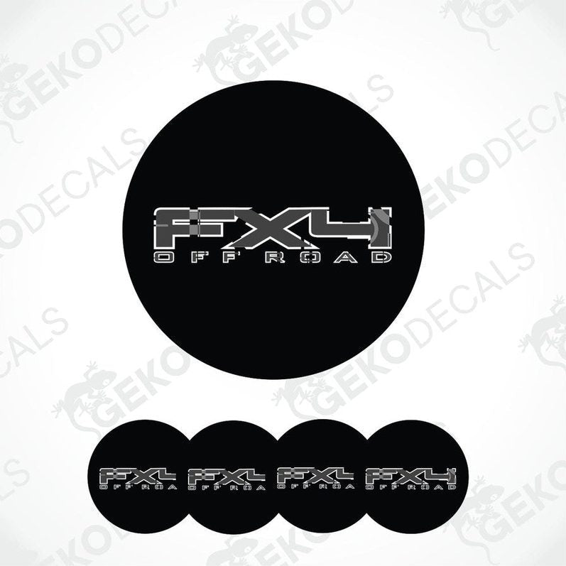 FXL Off Road logo on a black circle with additional FXL Off Road text below on a white background.