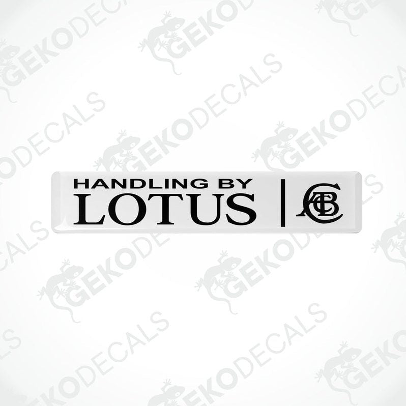 White rectangular vinyl decals with the text 'SPECIAL EDITION by Lotus' on them.