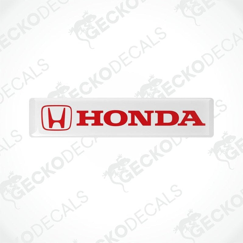 White vinyl stickers with the Honda logo in red and white.