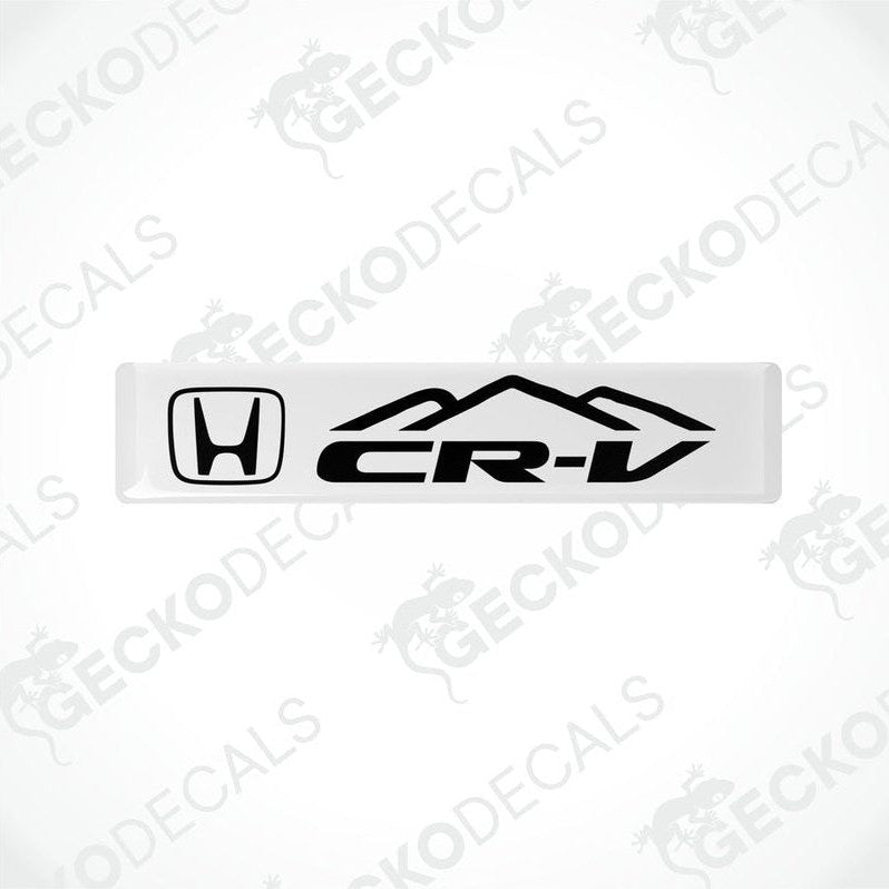 White vinyl decals with black text and logo representing a Honda CRV.
