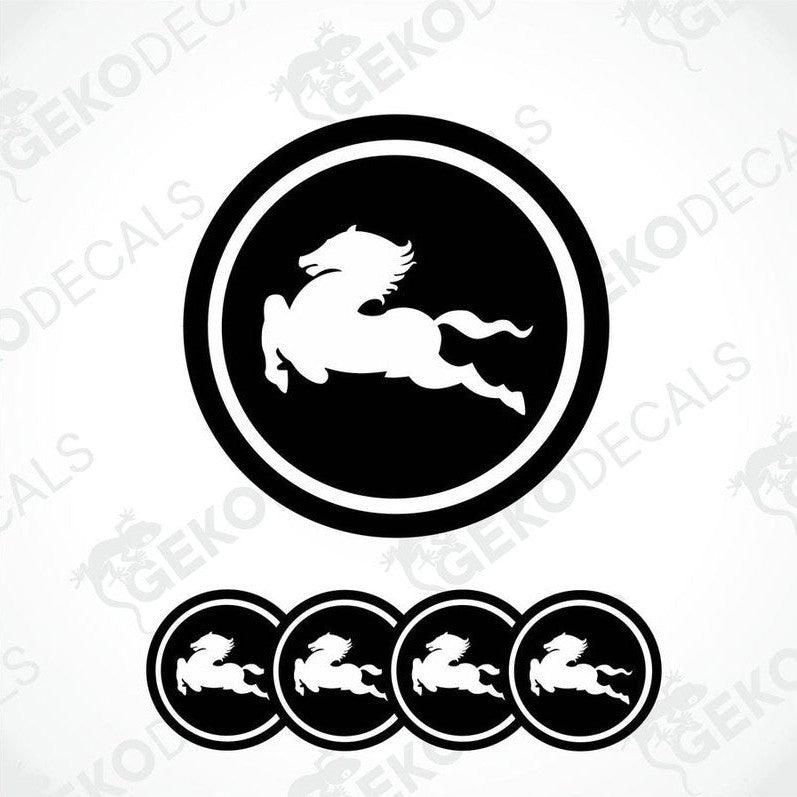 A set of black vinyl decals with the IVECO logo displayed in white.