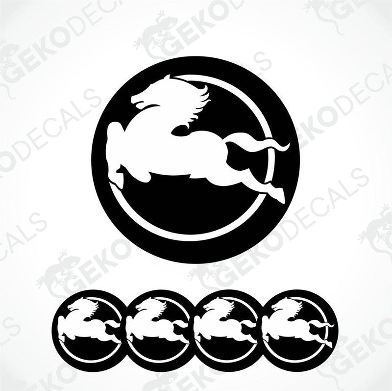 A set of black vinyl decals with the IVECO logo displayed in white.