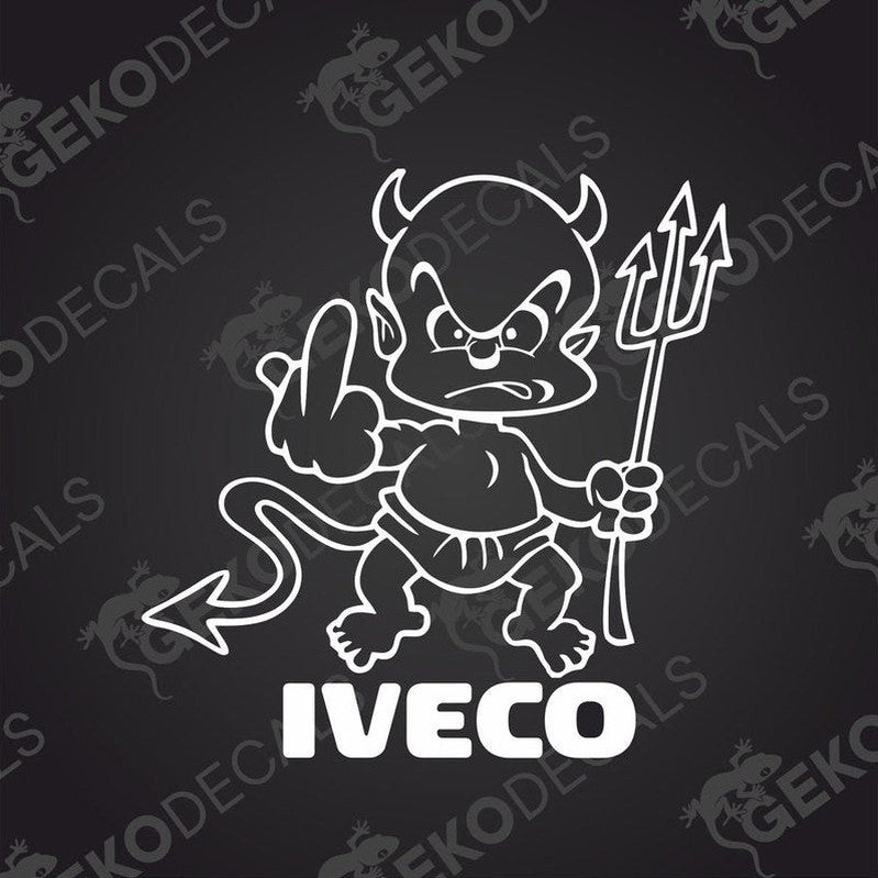 A black die cut sticker with the IVECO logo