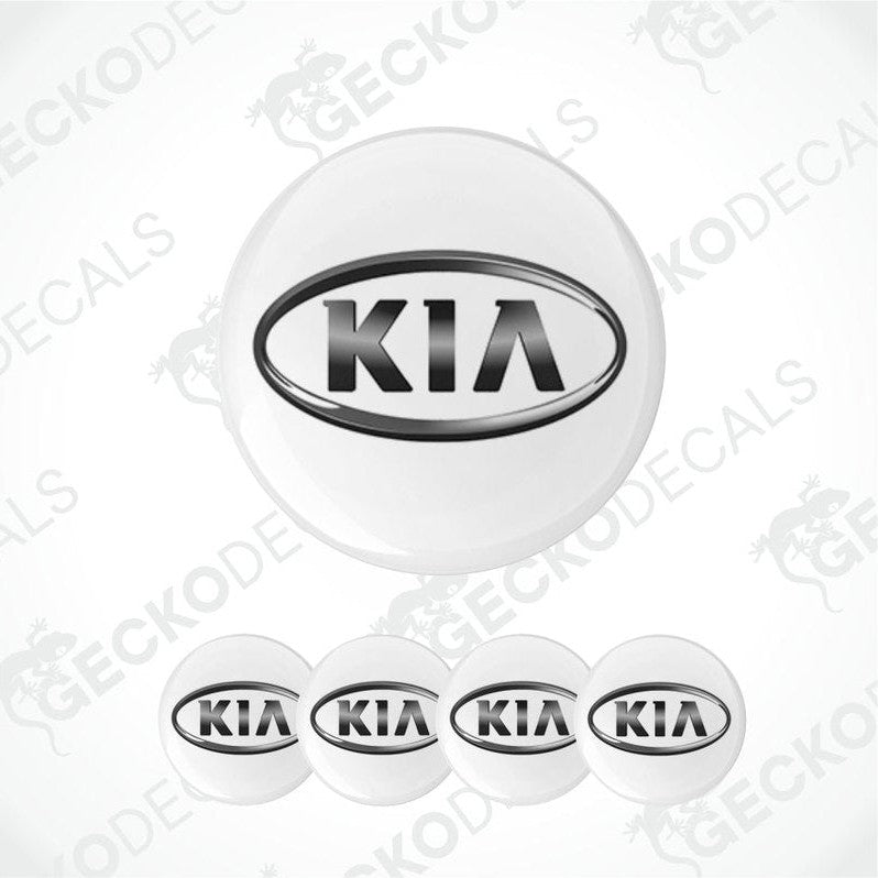 KIA logo on a white background with 'Gecko Decals' branding.