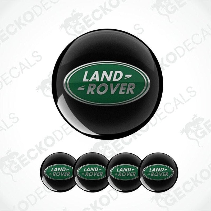 Land Rover logo on a black background with five smaller logos below.