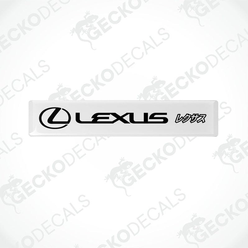 White vinyl decals with the LEXUS logo in black.