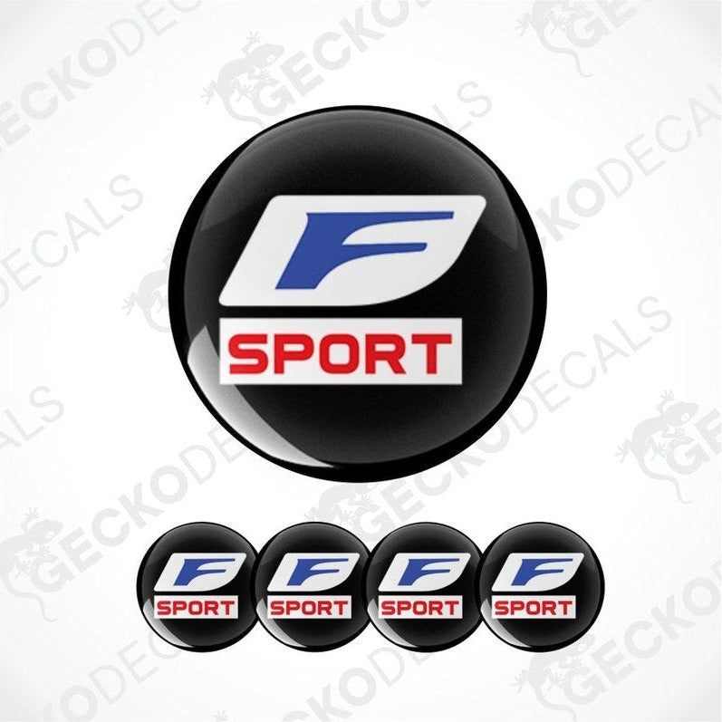 F Sport logo on a black background with multiple copies of the logo below.