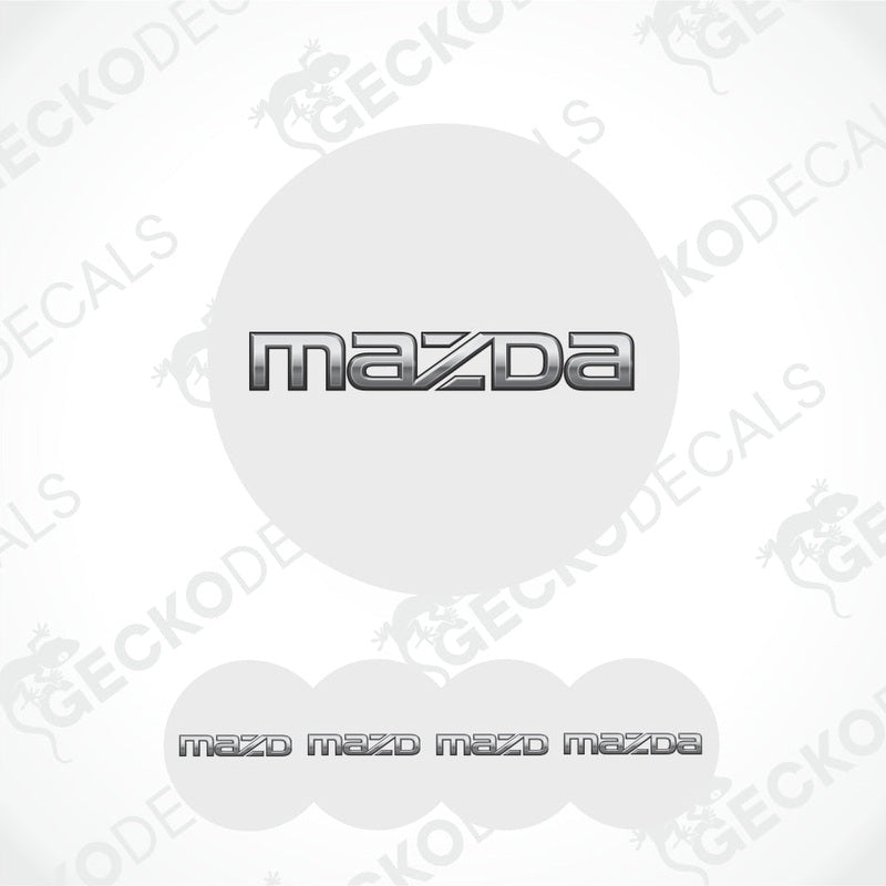 Mazda logo decal on a white background