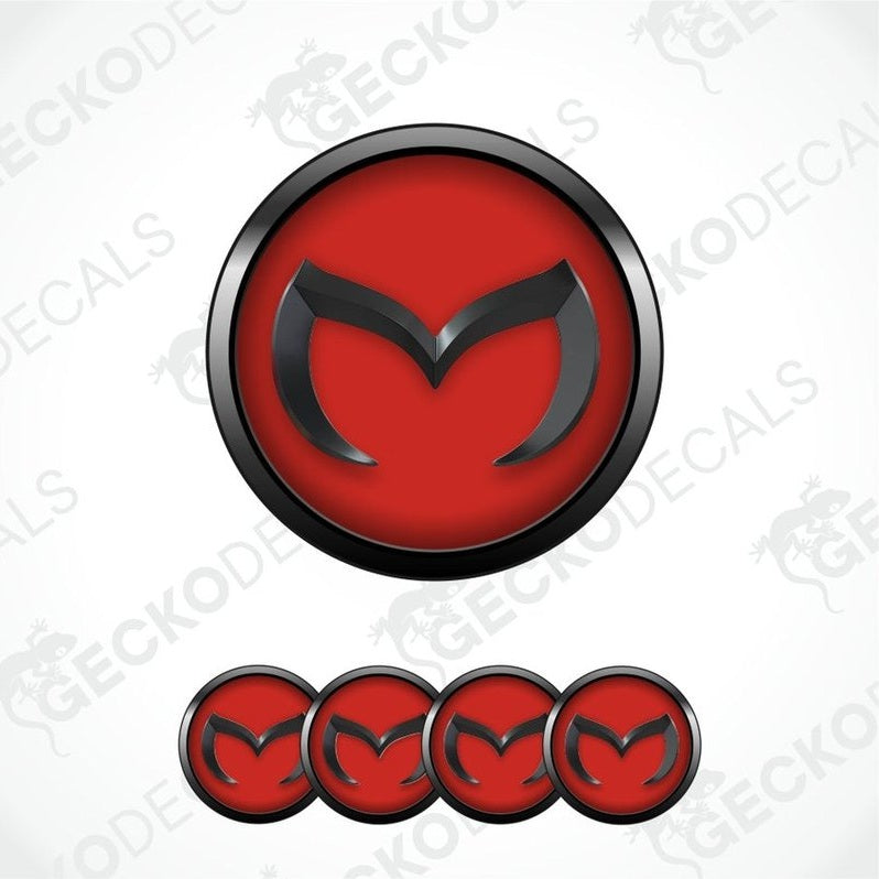 Red and black logo with a stylized 'M' on a white background with 'GECKODECALS' watermark.
