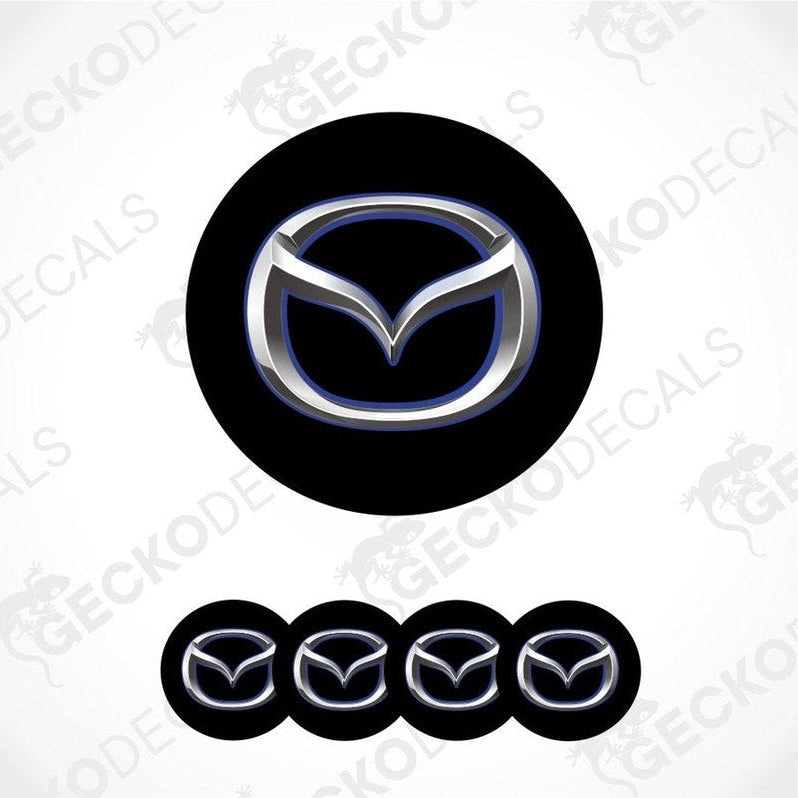 Mazda logo and brand name on a white background