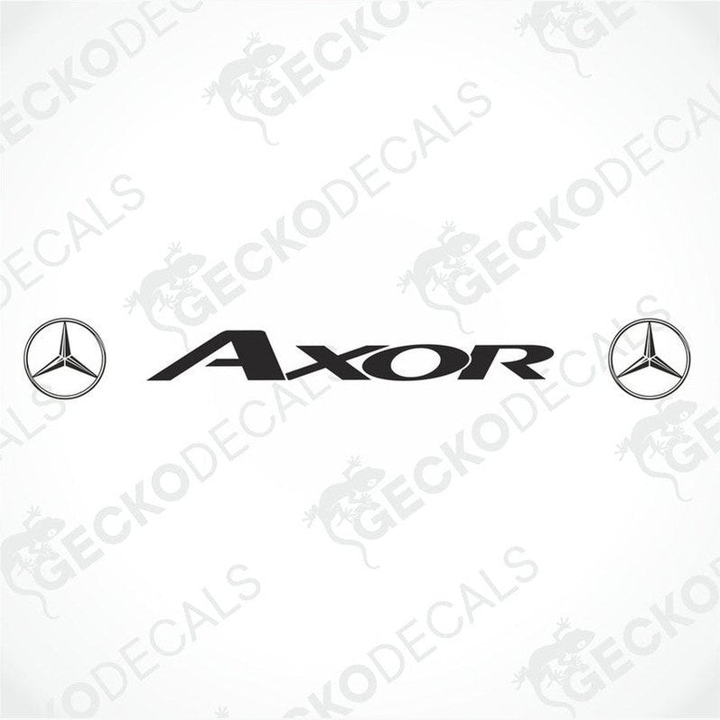 Front view of a gray Mercedes-Benz Axor truck