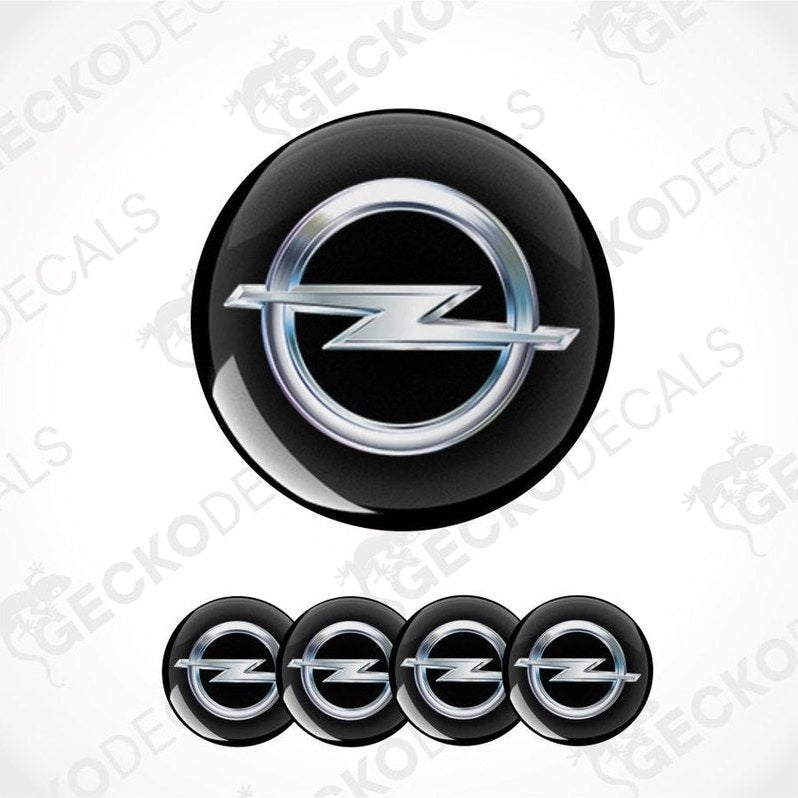 Opel logo decal set on a white background with 'Gecko Decals' branding.