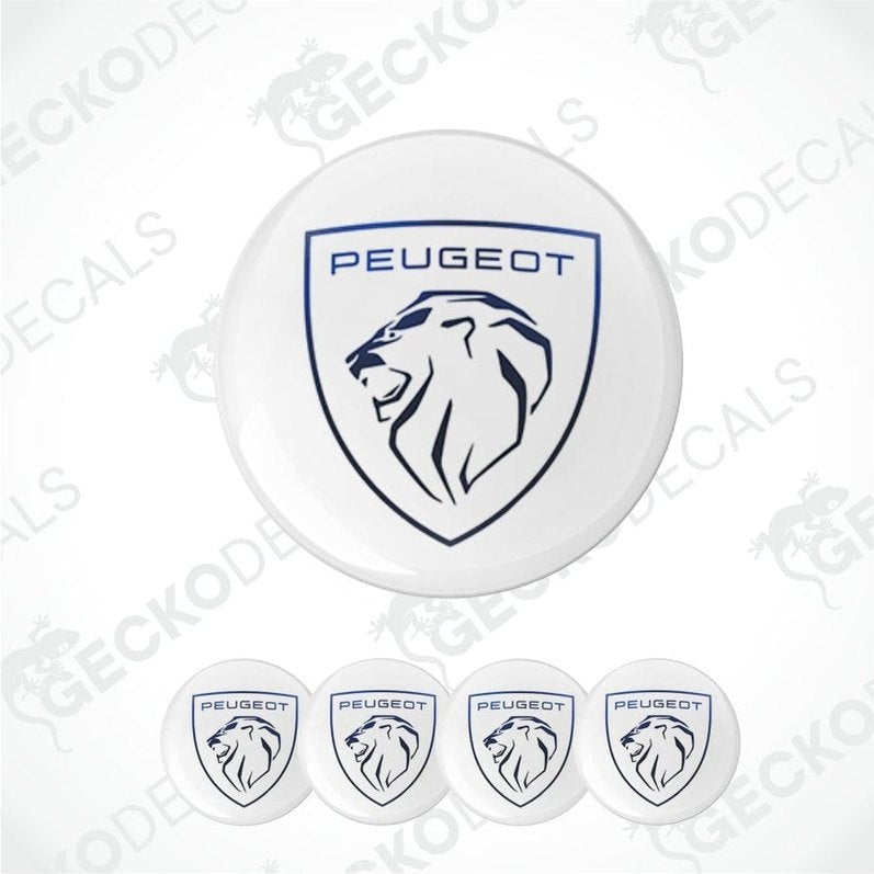 Peugeot logo on a white background with additional logos below.