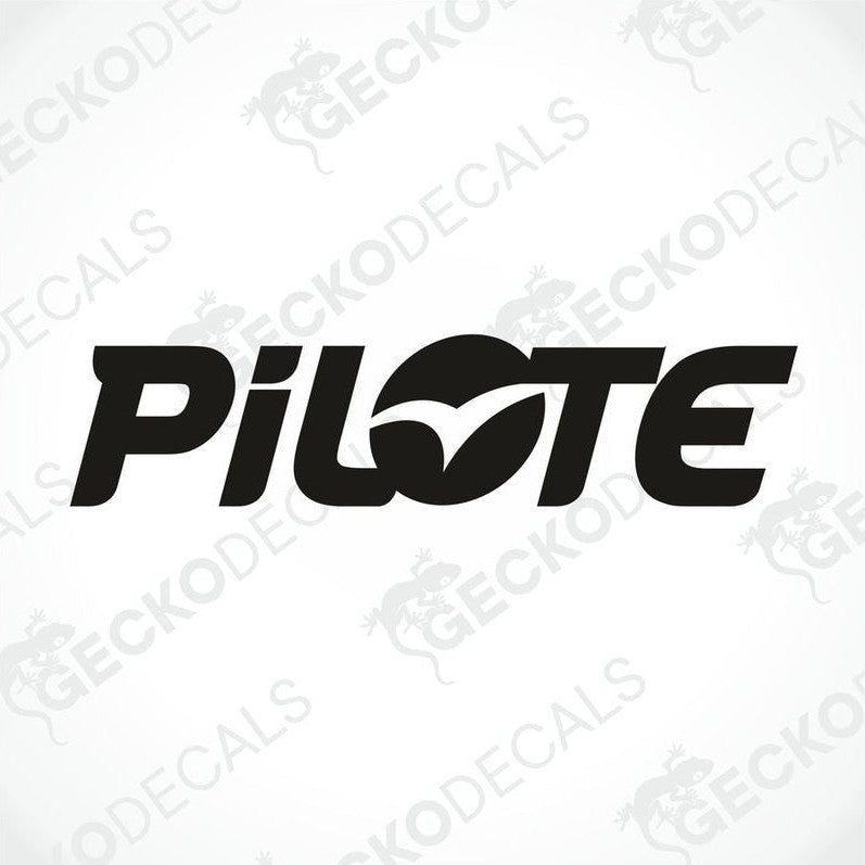 Black Pilote die-cut decal with bird emblem for caravan interior or exterior