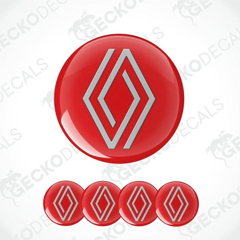 Red and silver geometric decal set on a white background with 'Gecko Decals' branding.