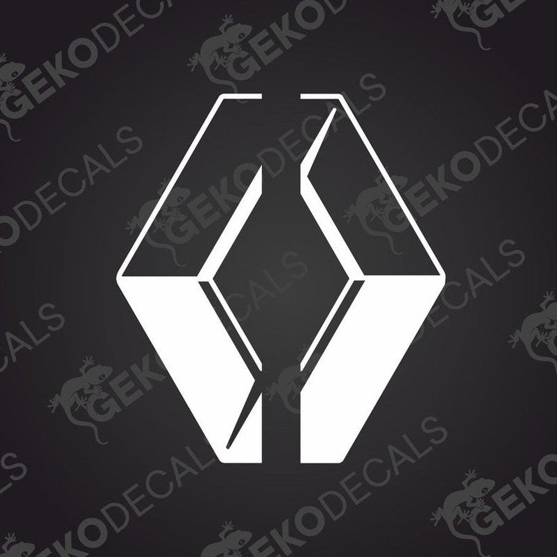 A die cut sticker in the shape of the RENAULT TRUCK logo, suitable for application on vehicles or other surfaces.