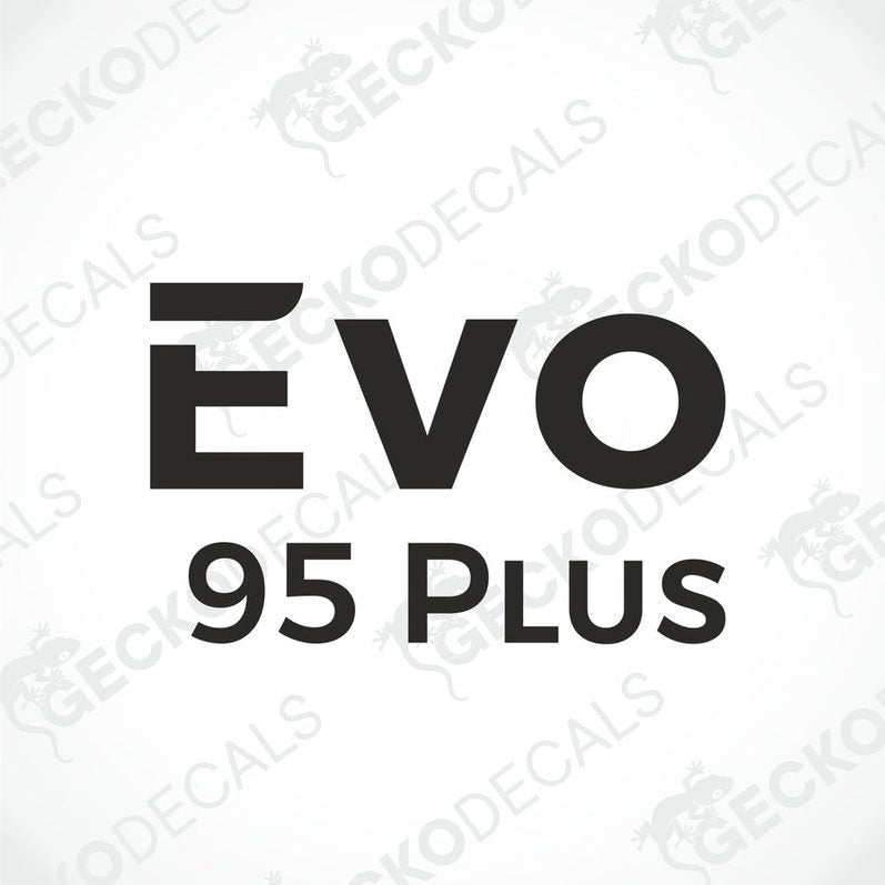Black RIMOR EVO 95 Plus die-cut caravan decal