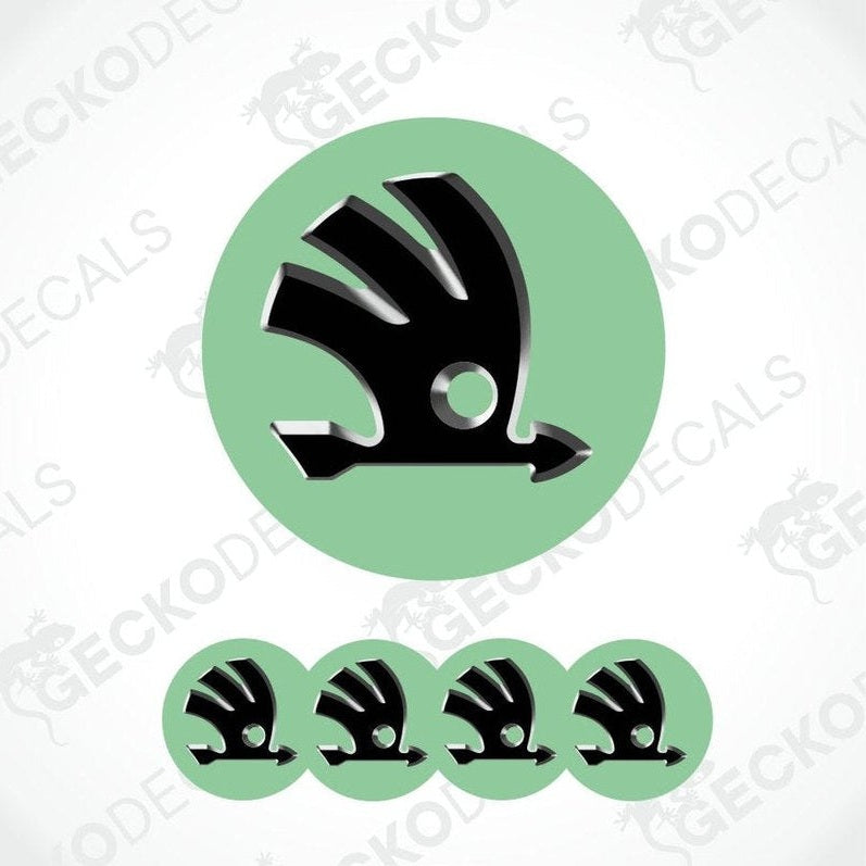 Black logo on a green circle with 'Gecko Decals' branding.
