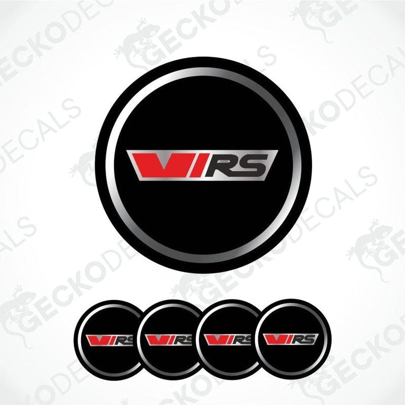 Circular 'WRS' logo decal with additional examples on a white background.