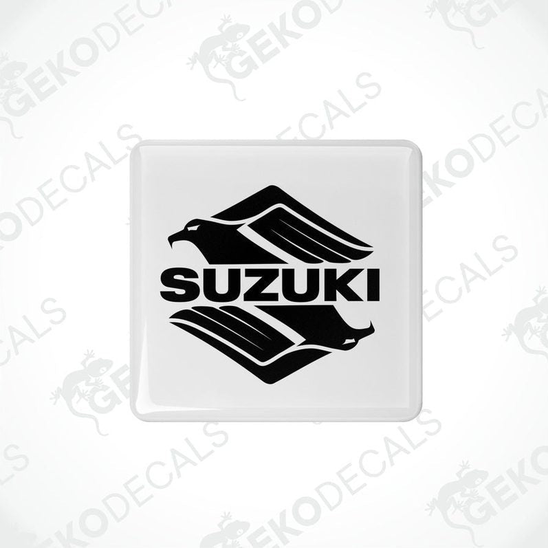 Withe and black vinyl decals with the SUZUKI INTRUDER logo