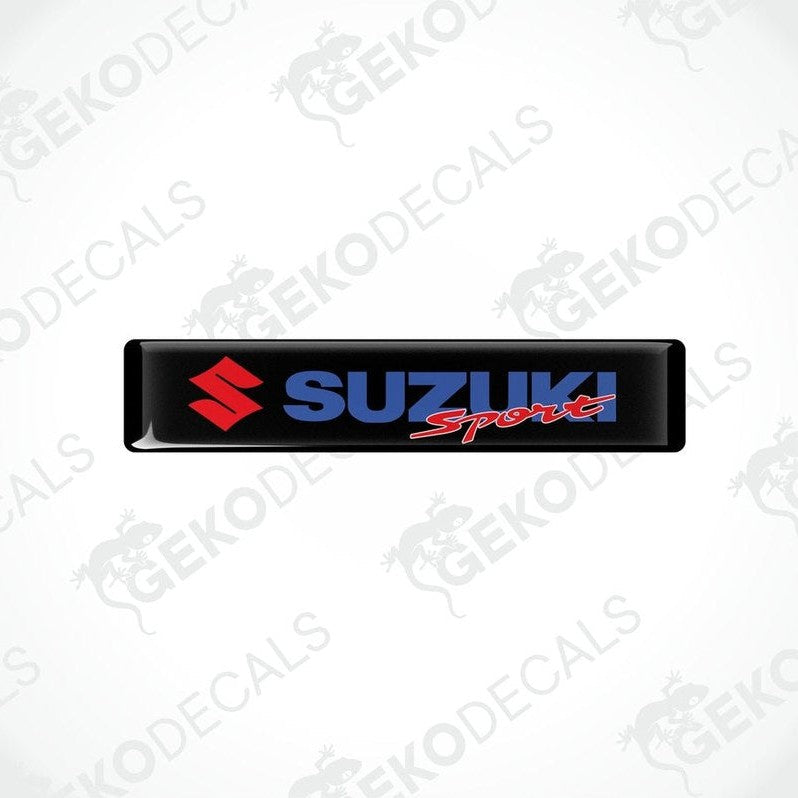 Black vinyl decals with the text 'SUZUKI Sport' in red and blue.