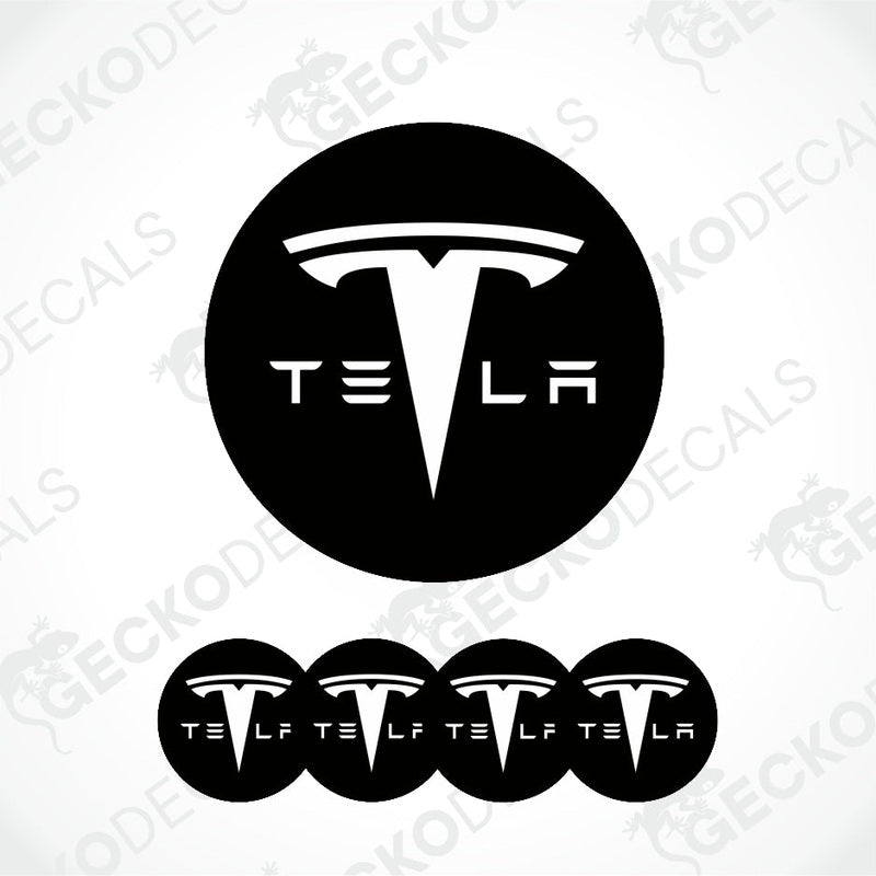Tesla logo and brand name on a white background