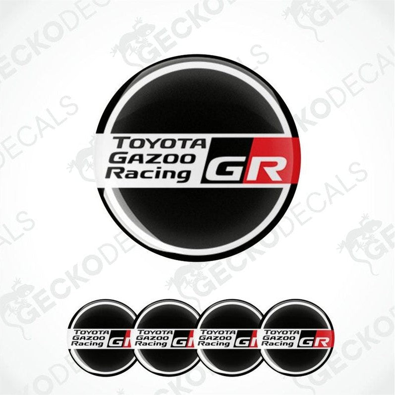 Toyota Gazoo Racing GR logo and decal set on a white background