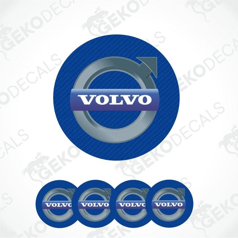 Volvo logo and four smaller logos on a white background with 'Gekodecals' watermark.