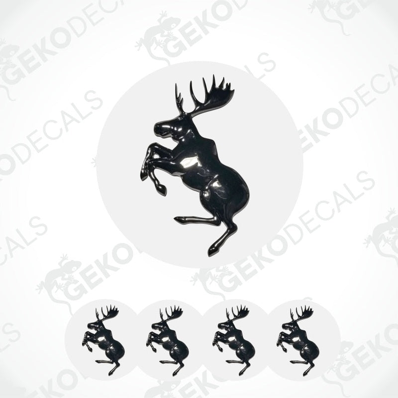 Black moose decal on a white background with 'Gekodecals' branding.