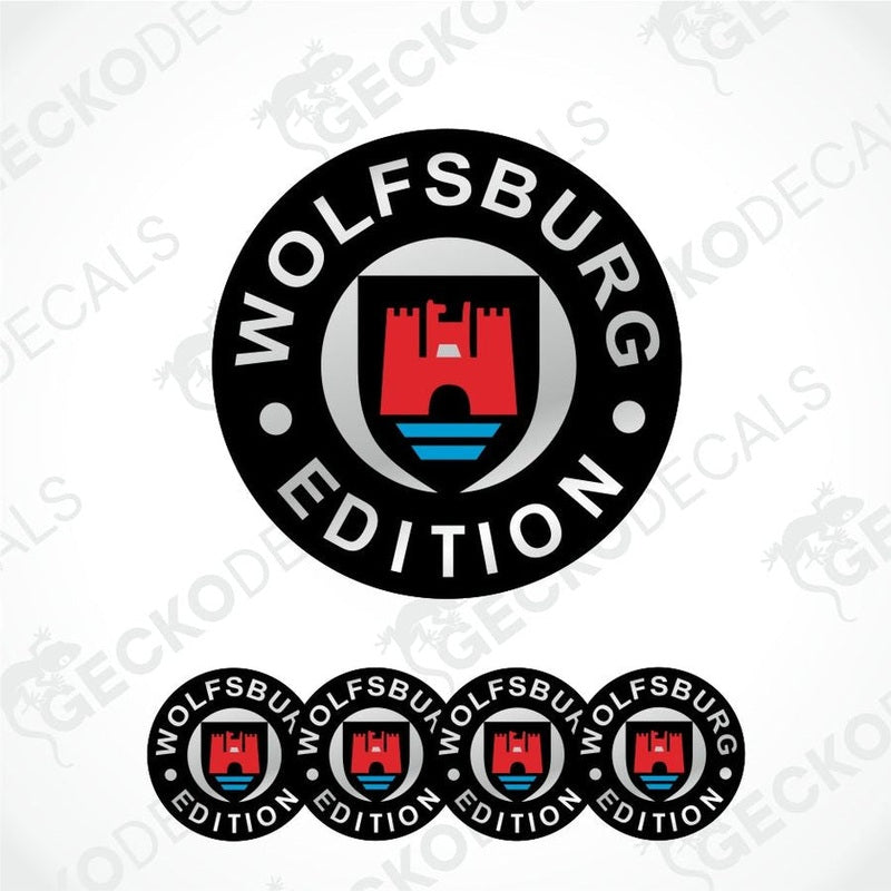 Wolfsburg Edition logo with red and blue design on a white background