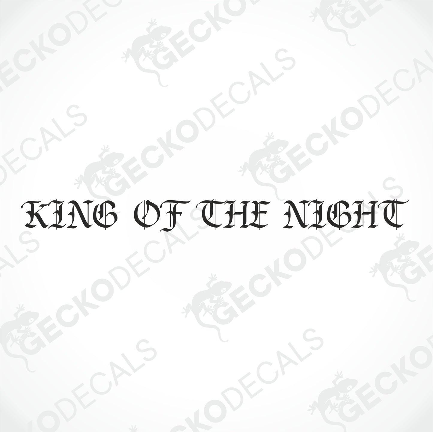 KING OF THE NIGHT WINDSCREEN DECAL