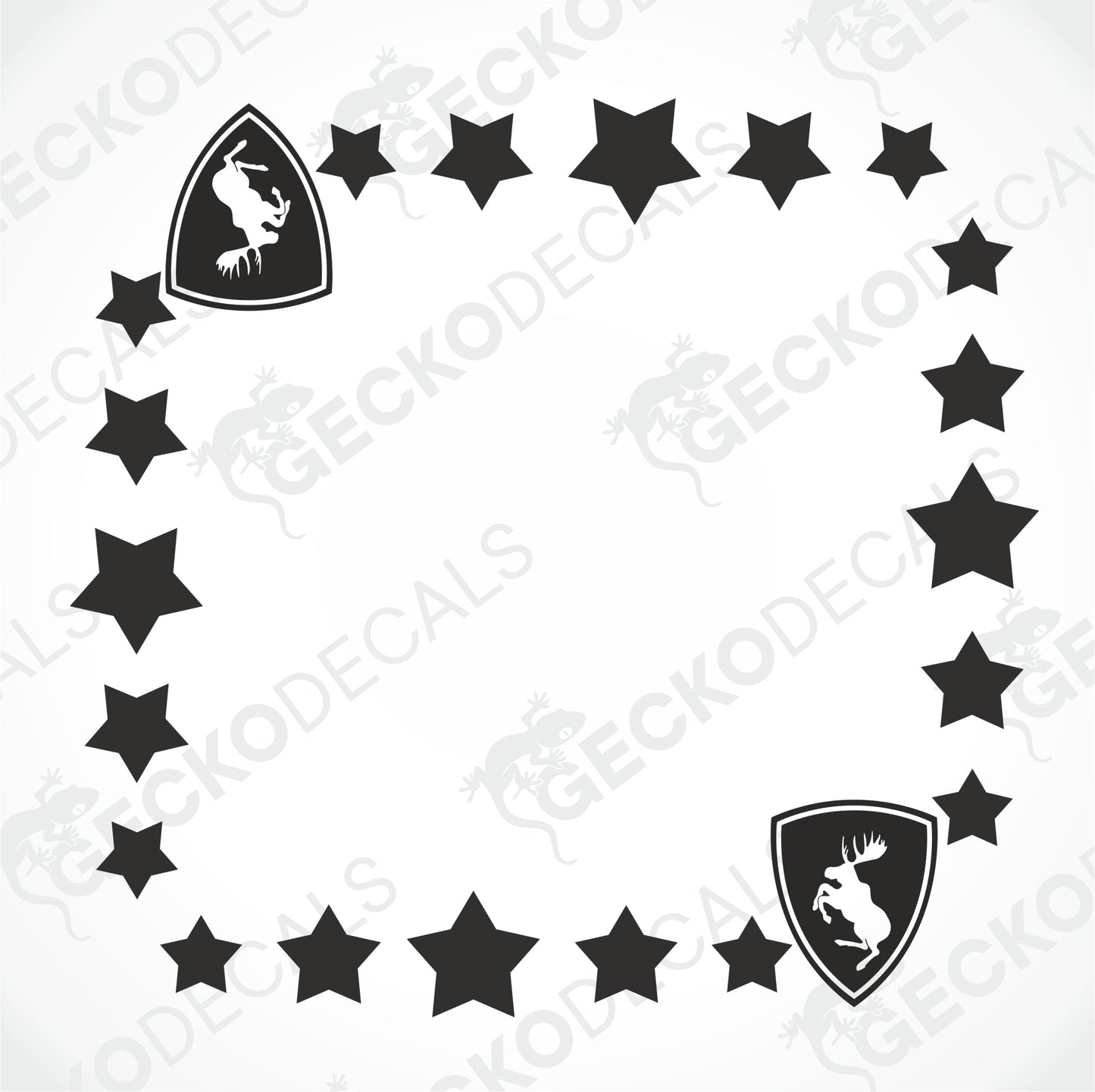 VOLVO STARS SIDE WINDOW DECALS