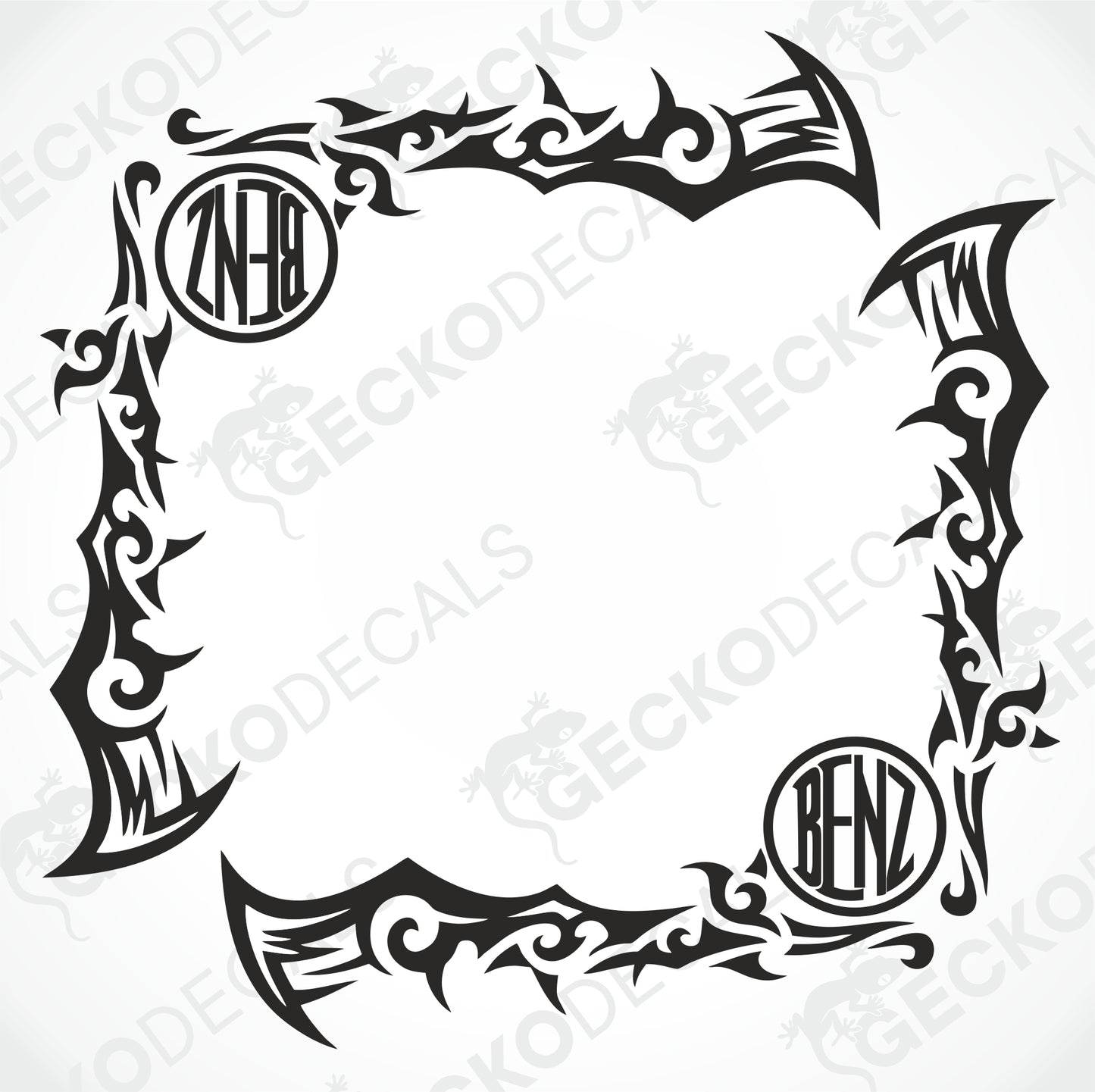 BENZ TRIBAL SIDE WINDOW DECALS