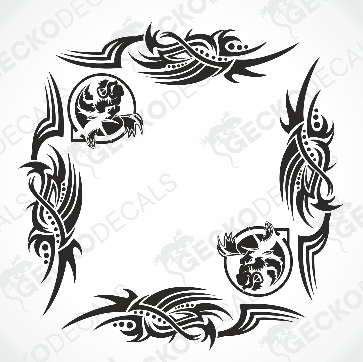 VOLVO MOOSE TRIBAL SIDE WINDOW DECALS