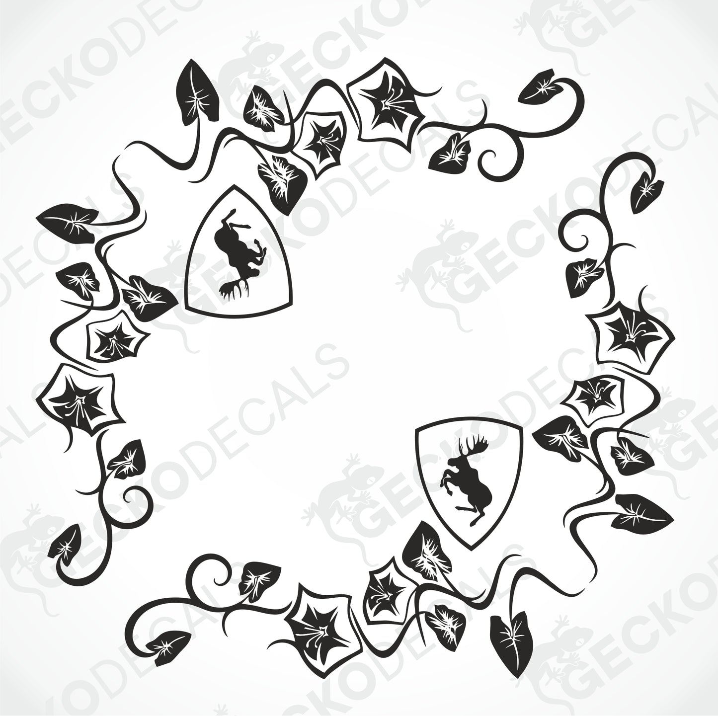 VOLVO FLORAL SIDE WINDOW DECALS