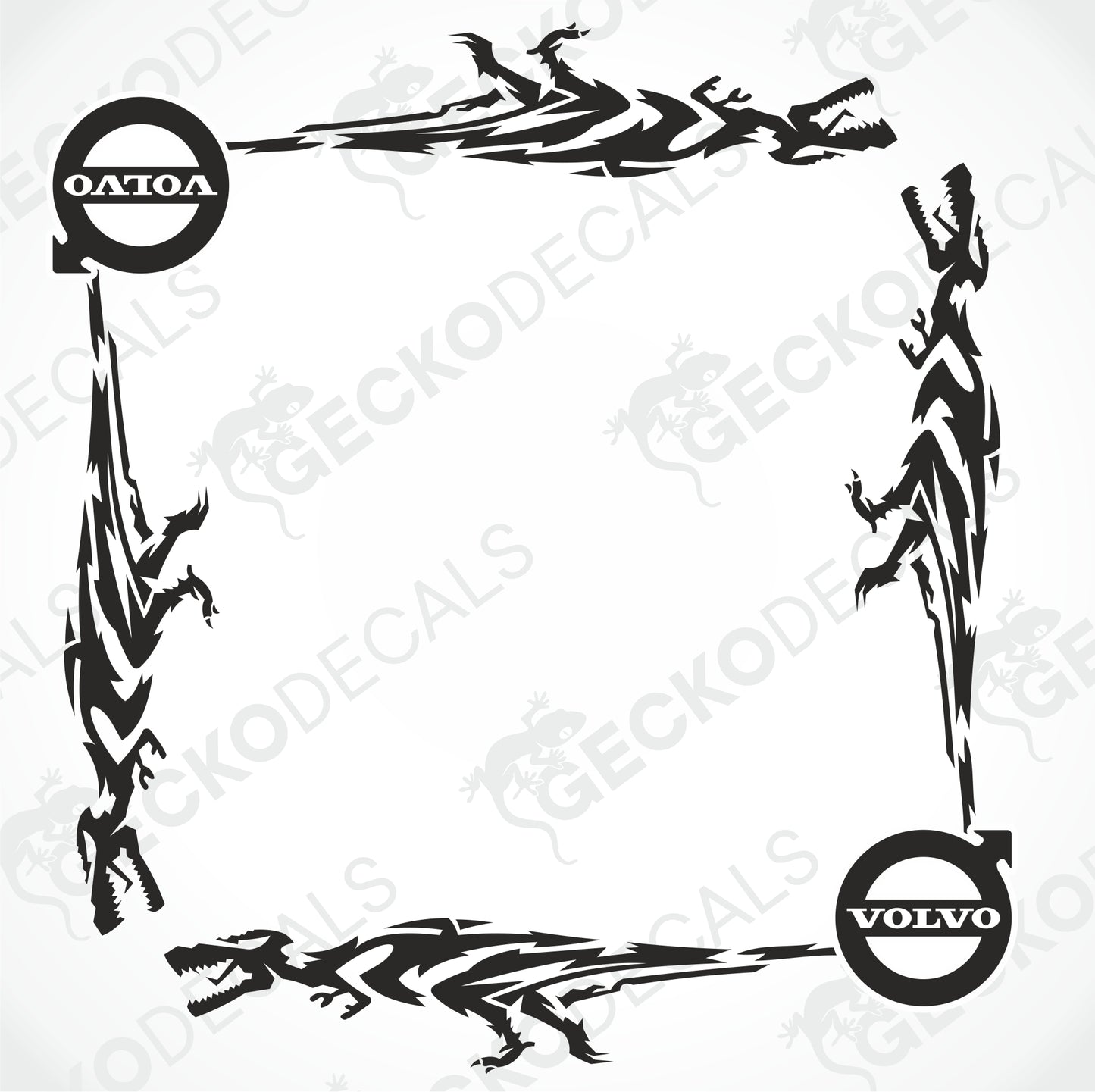 VOLVO DINOSAUR RIBAL SIDE WINDOW DECALS