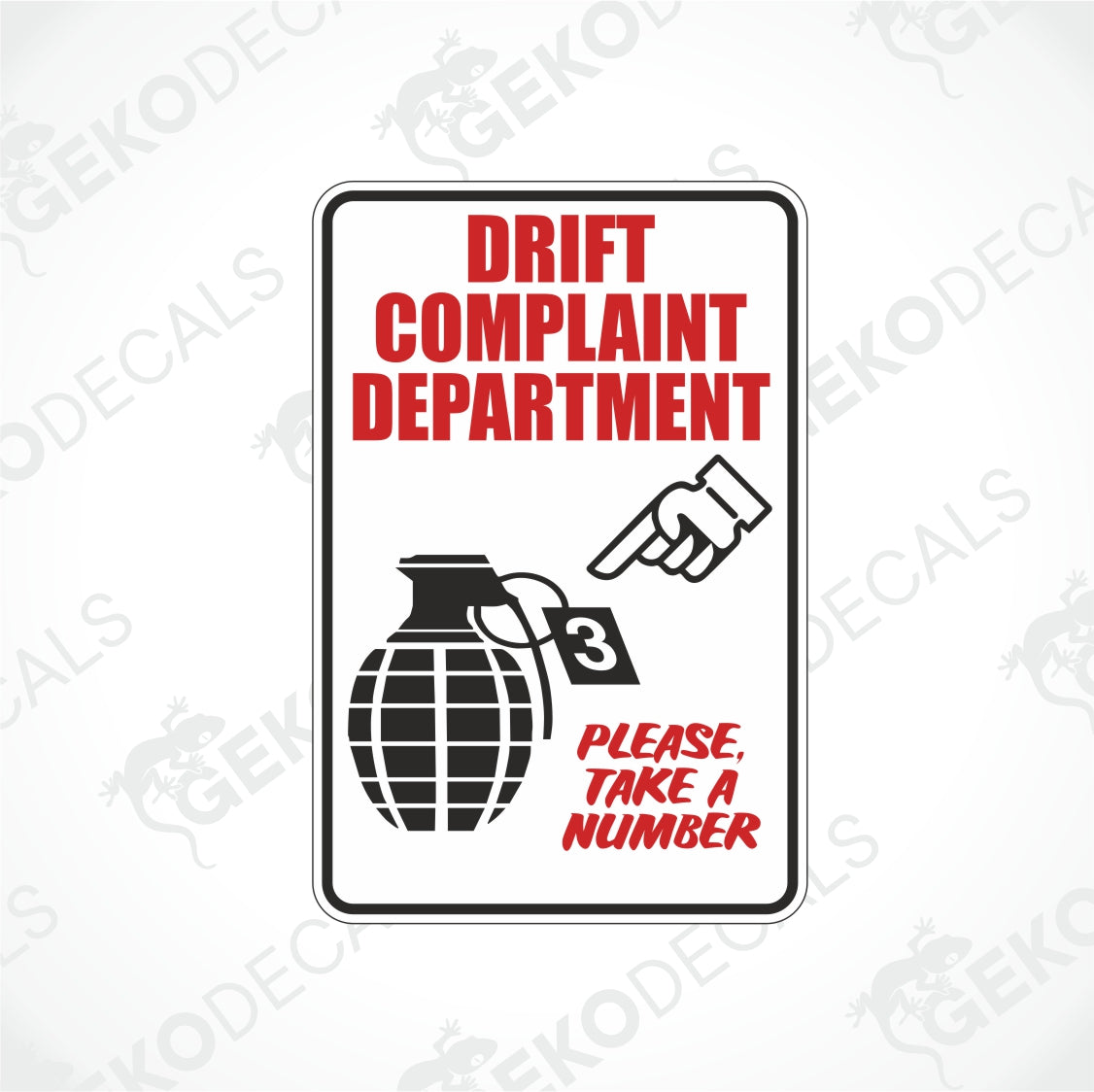 DRIFT COMPLAINT DEPARTMENT