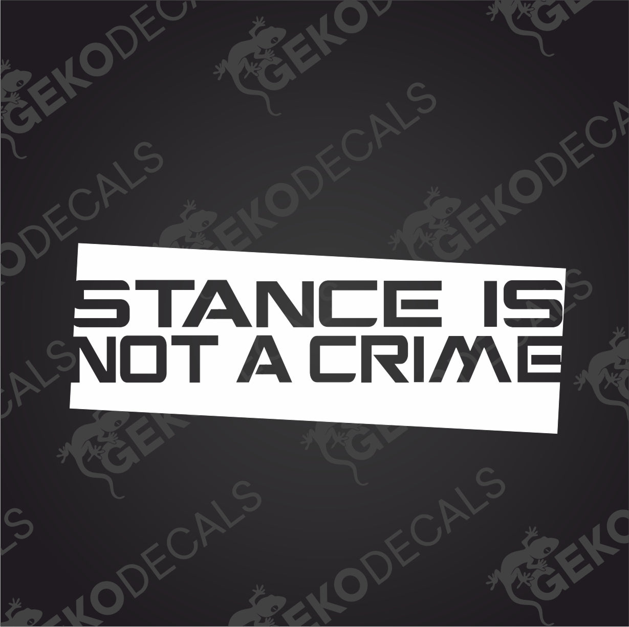 STANCE IS NOT A CRIME