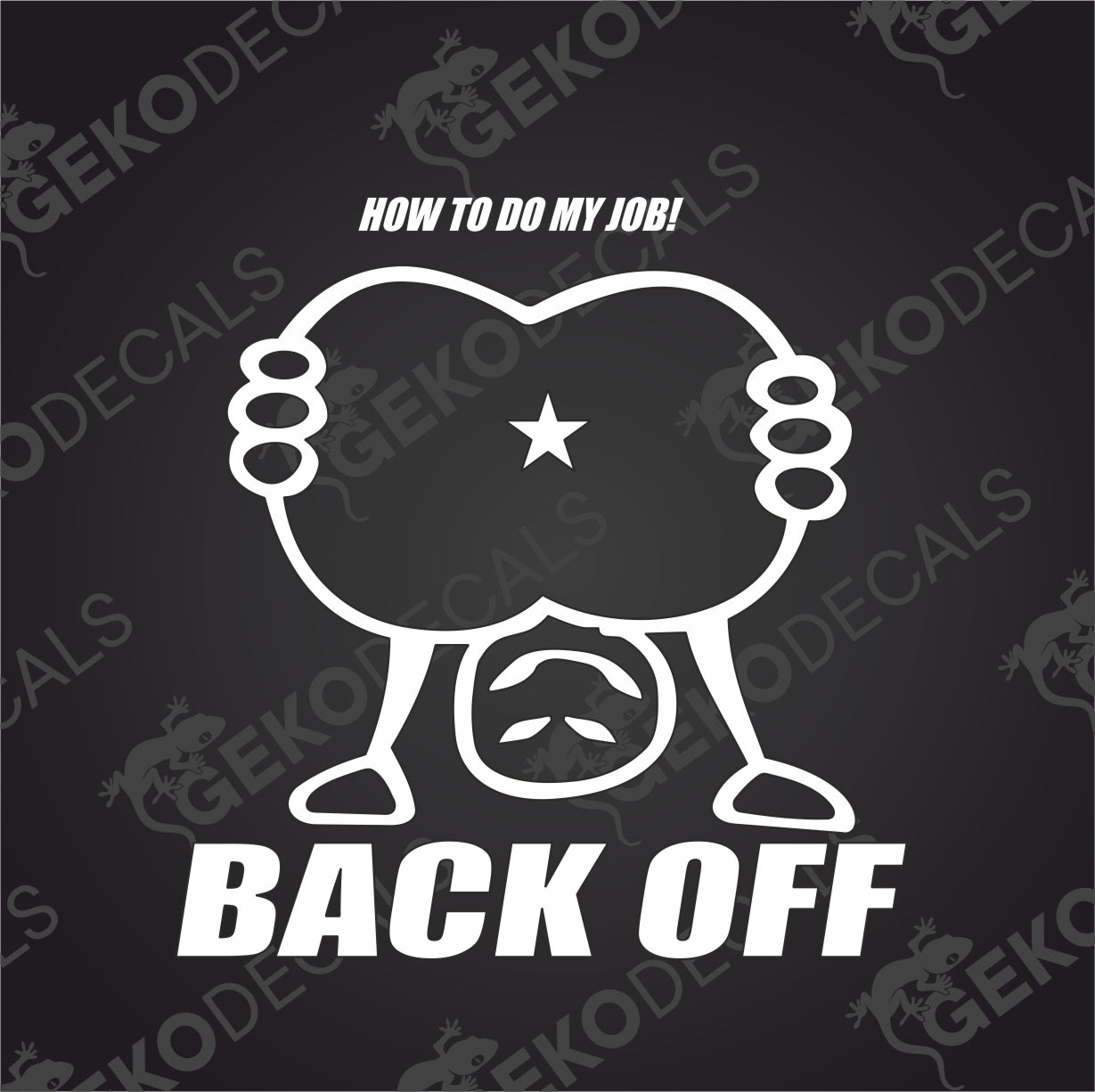 HOW TO DO MY JOB! BACK OFF