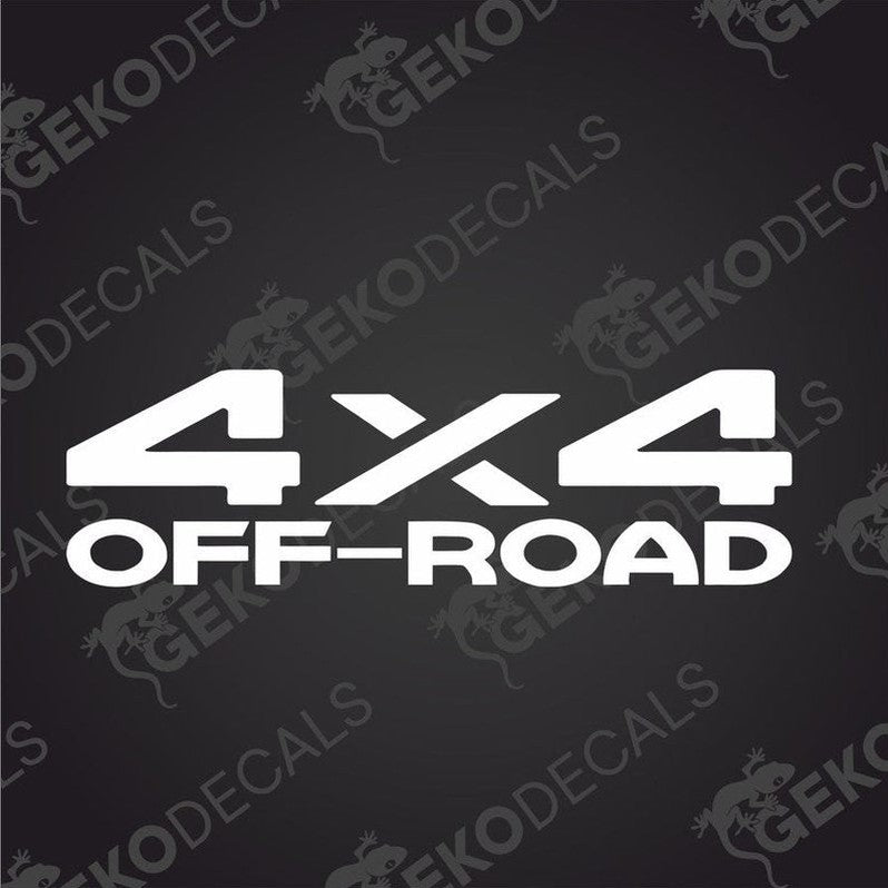 White 4x4 Off Road die cut vinyl decal for car exterior or interior