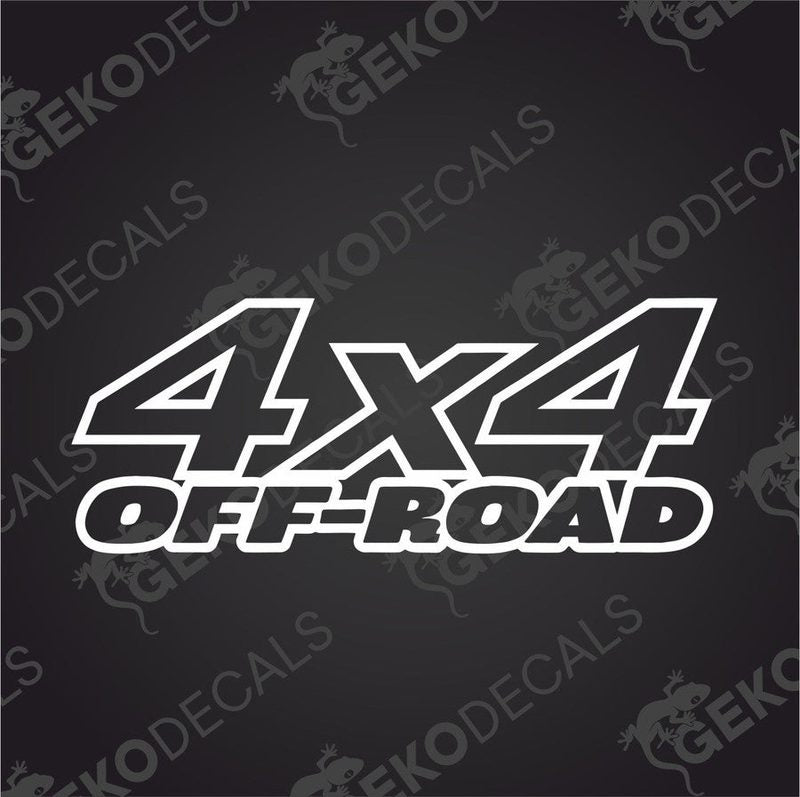 White 4x4 Off Road die cut vinyl decal for car exterior or interior