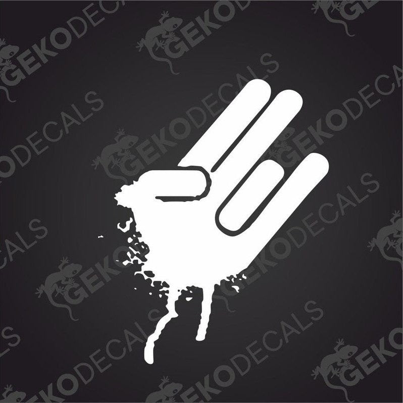 A design of a hand gesture.
