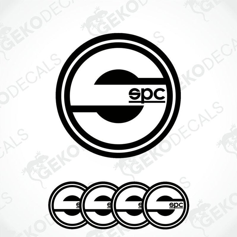 A set of vinyl stickers with a polyurethane coating featuring the SPARCO brand logo.