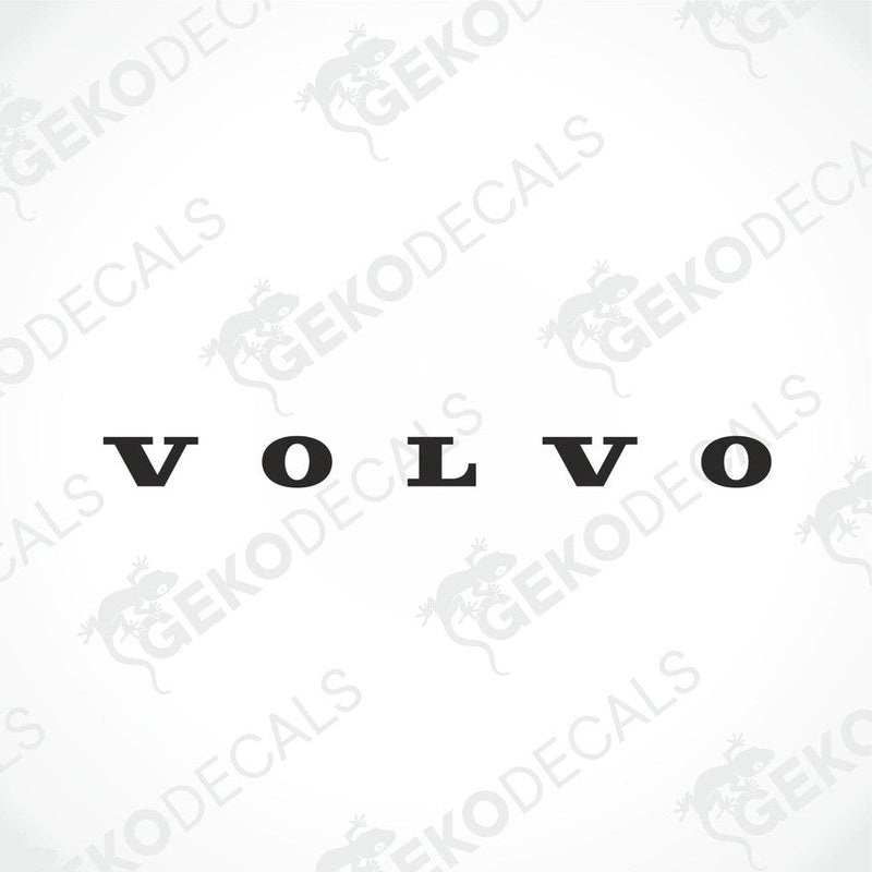 Volvo black car windshield sticker with cut out text VOLVO and MOOSE LOGO