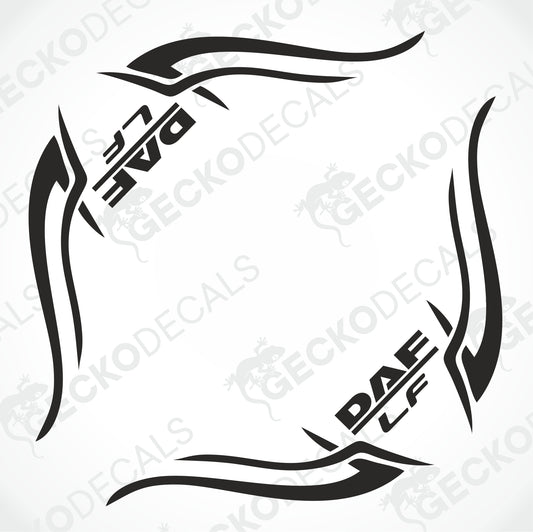 DAF LF TRIBAL SIDE WINDOW DECALS
